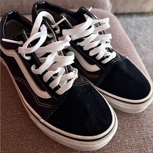 Vans Classic Black and White Canvas Sneakers